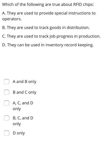 which of the following are true about rfid chips|rfid flashcards.